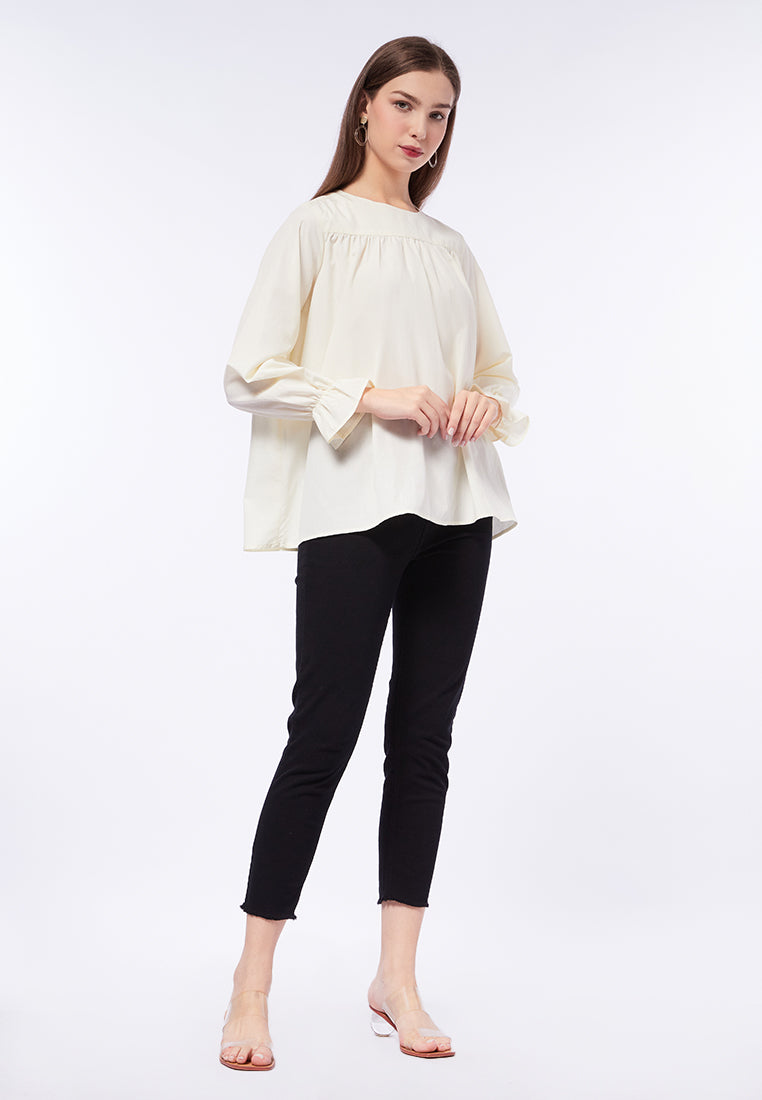 Long Sleeve Blouse with Ruffle Details