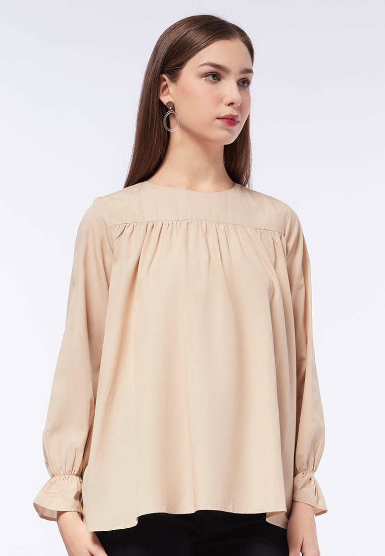 Long Sleeve Blouse with Ruffle Details