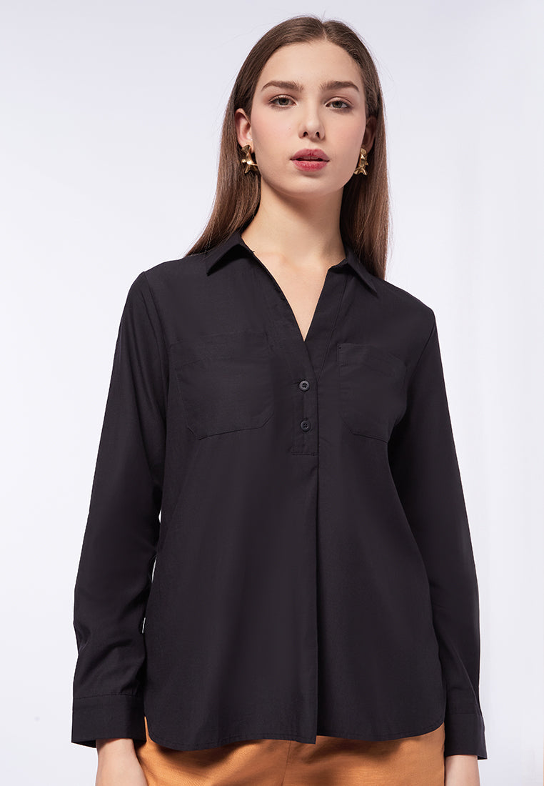 Long Sleeve Loose Blouse