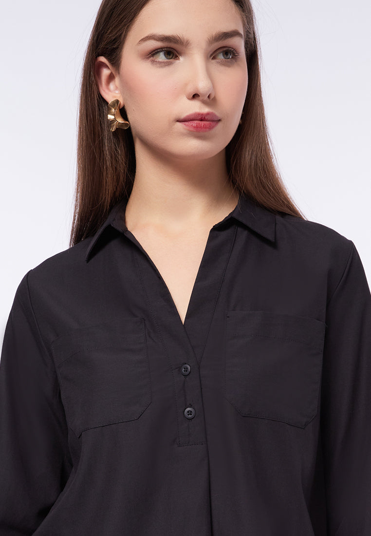 Long Sleeve Loose Blouse