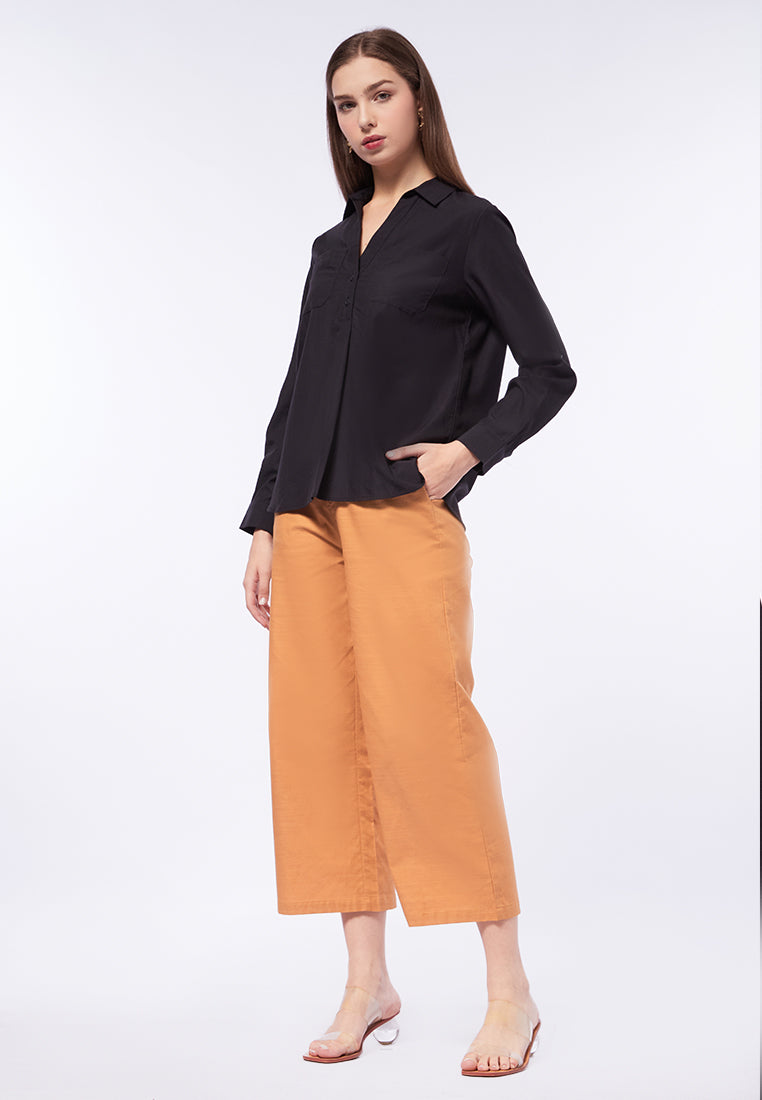 Long Sleeve Loose Blouse