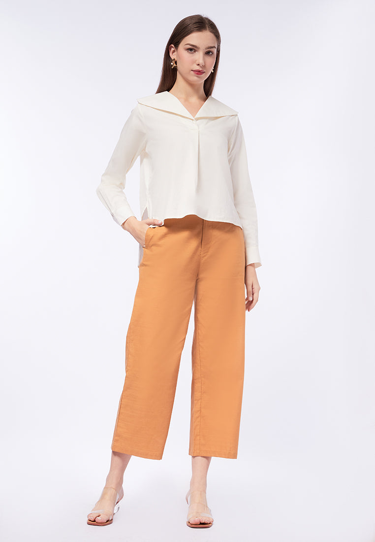 Peterpan Collar Long Sleeve Blouse