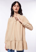 Tiered Long Sleeve Blouse