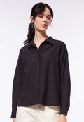 Long Sleeve Blouse with Hi-Lo Details