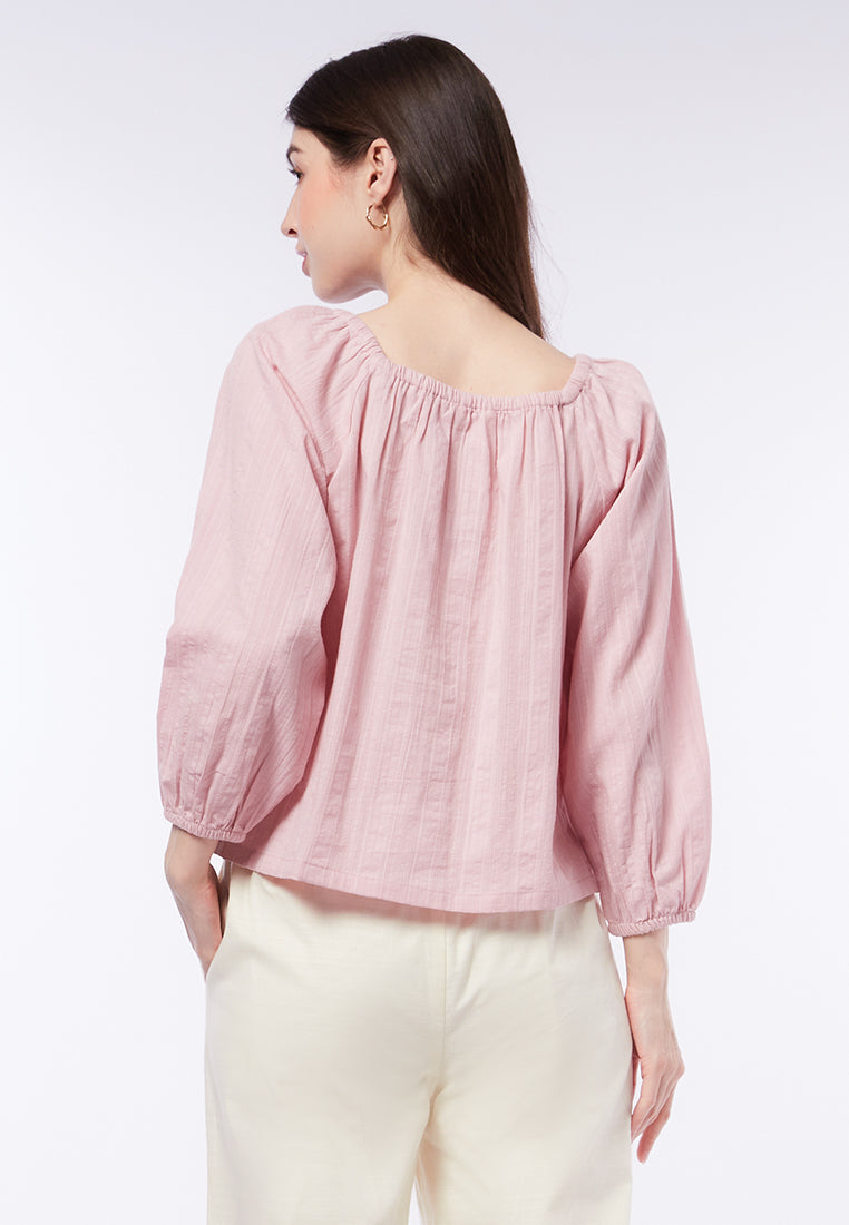 Square Neck Puff Sleeve Blouse
