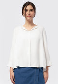 V-Neck Long Sleeve Blouse