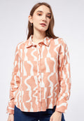 Printed Long Sleeve Blouse