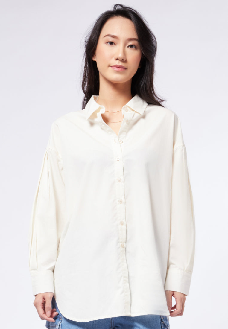 Puff Sleeve Long Blouse