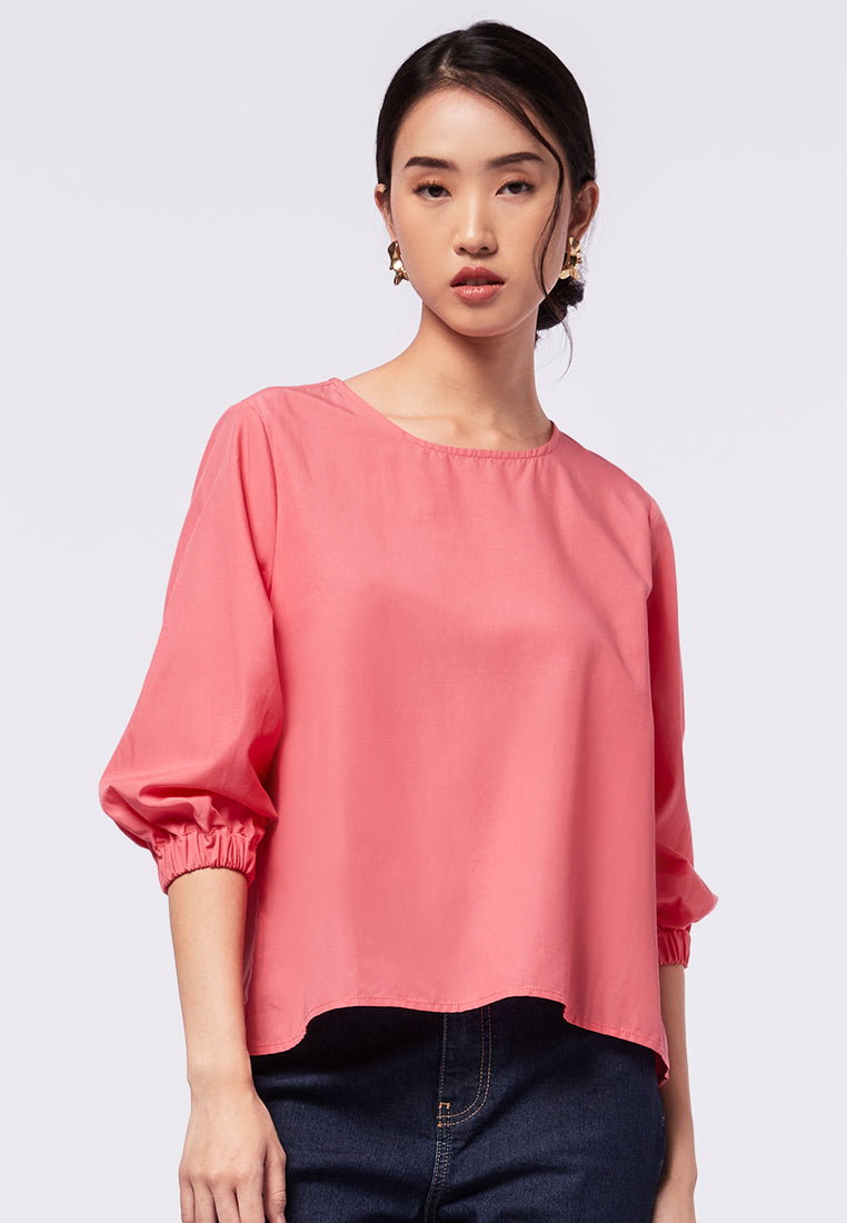 Round Neck Loose Blouse