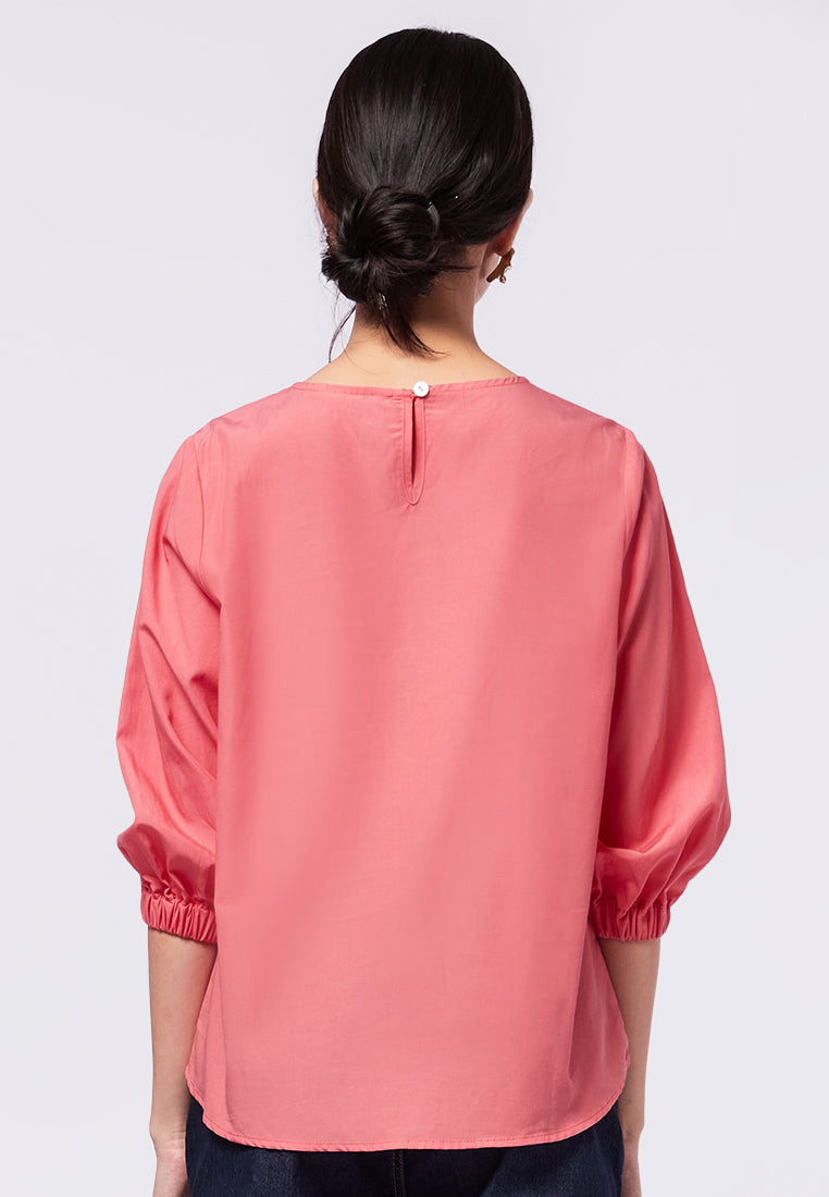 Round Neck Loose Blouse