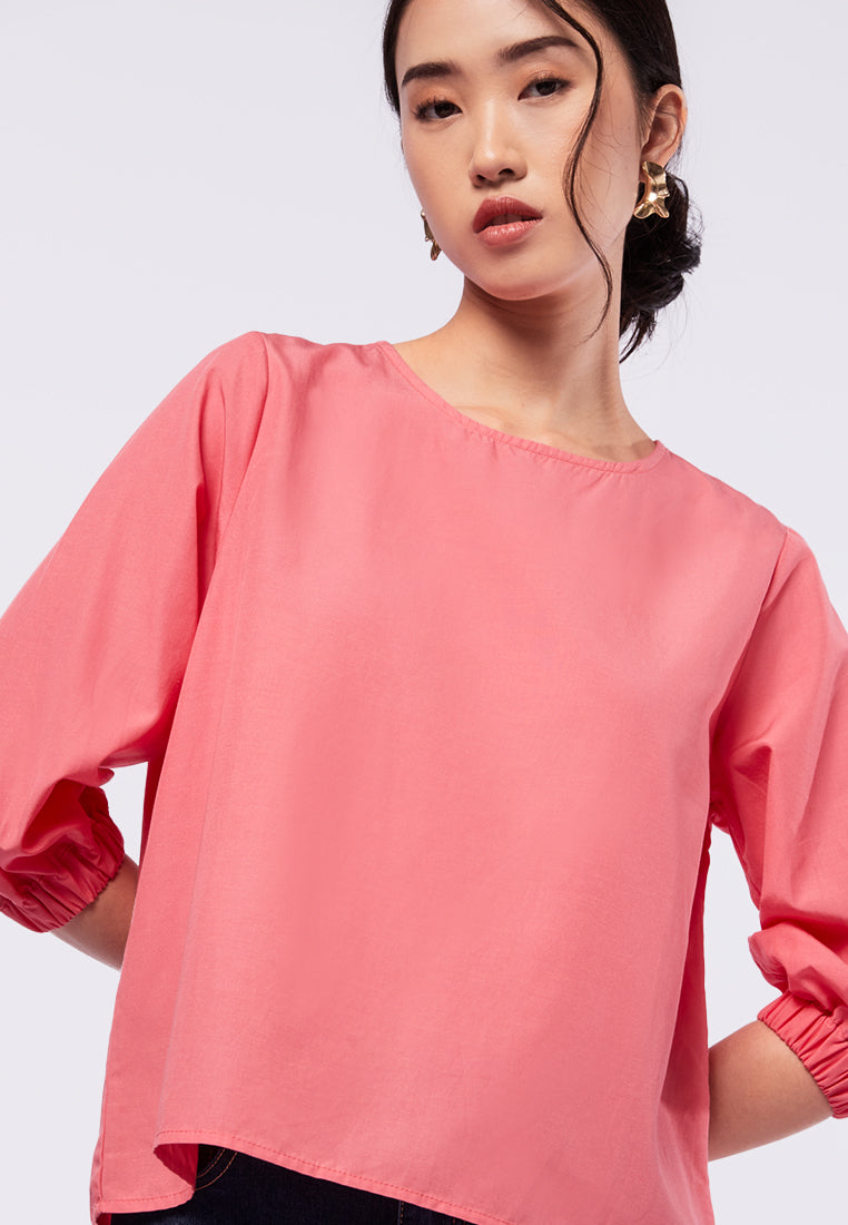 Round Neck Loose Blouse