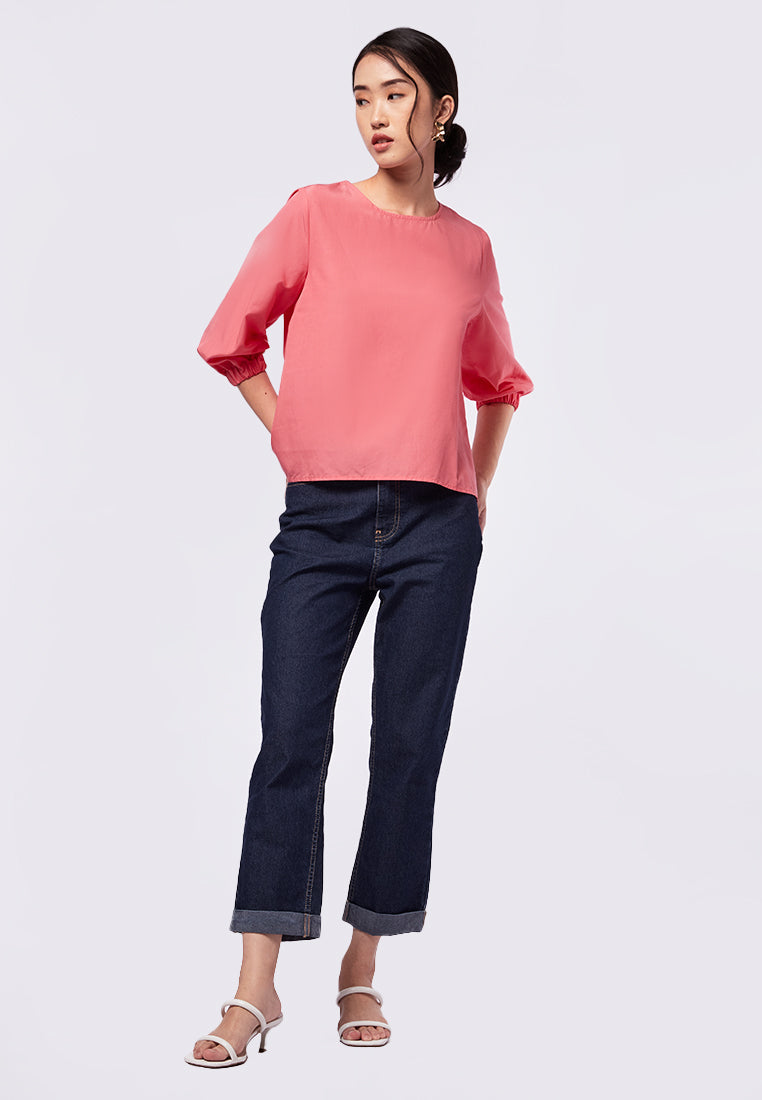 Round Neck Loose Blouse