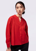 Long Sleeve V-Neck Blouse