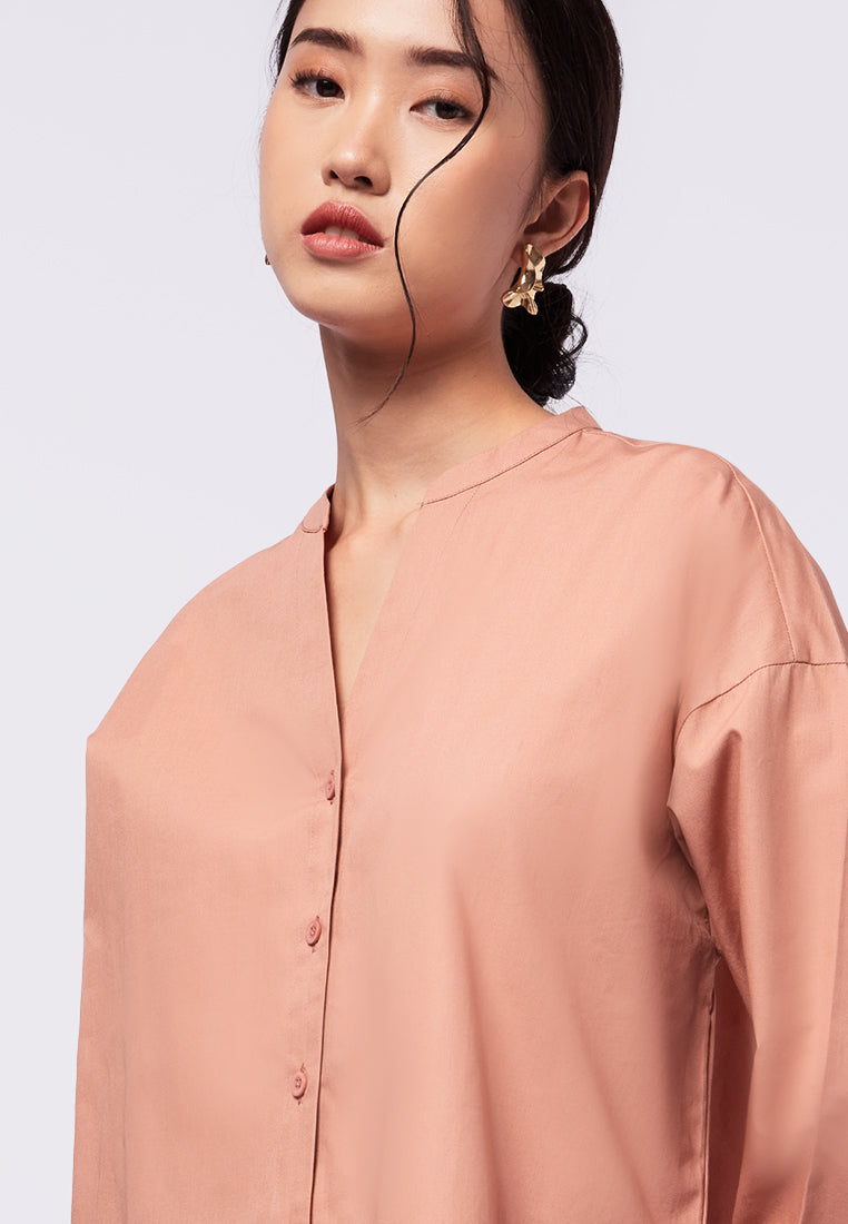 Long Sleeve V-Neck Blouse