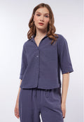Loose Blouse with Patch Pocket