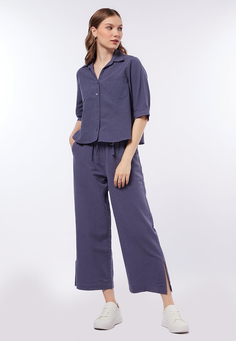 Loose Blouse with Patch Pocket