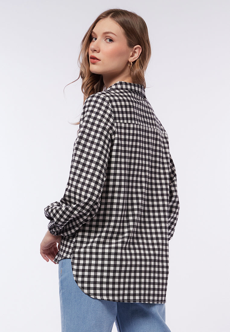 Puff Sleeve V-Neck Blouse