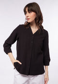 Adjustable String Long Sleeve Blouse