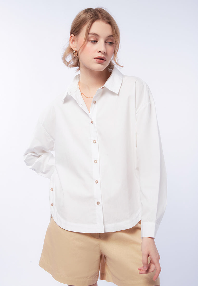 Long Sleeve Shirt with Side Button