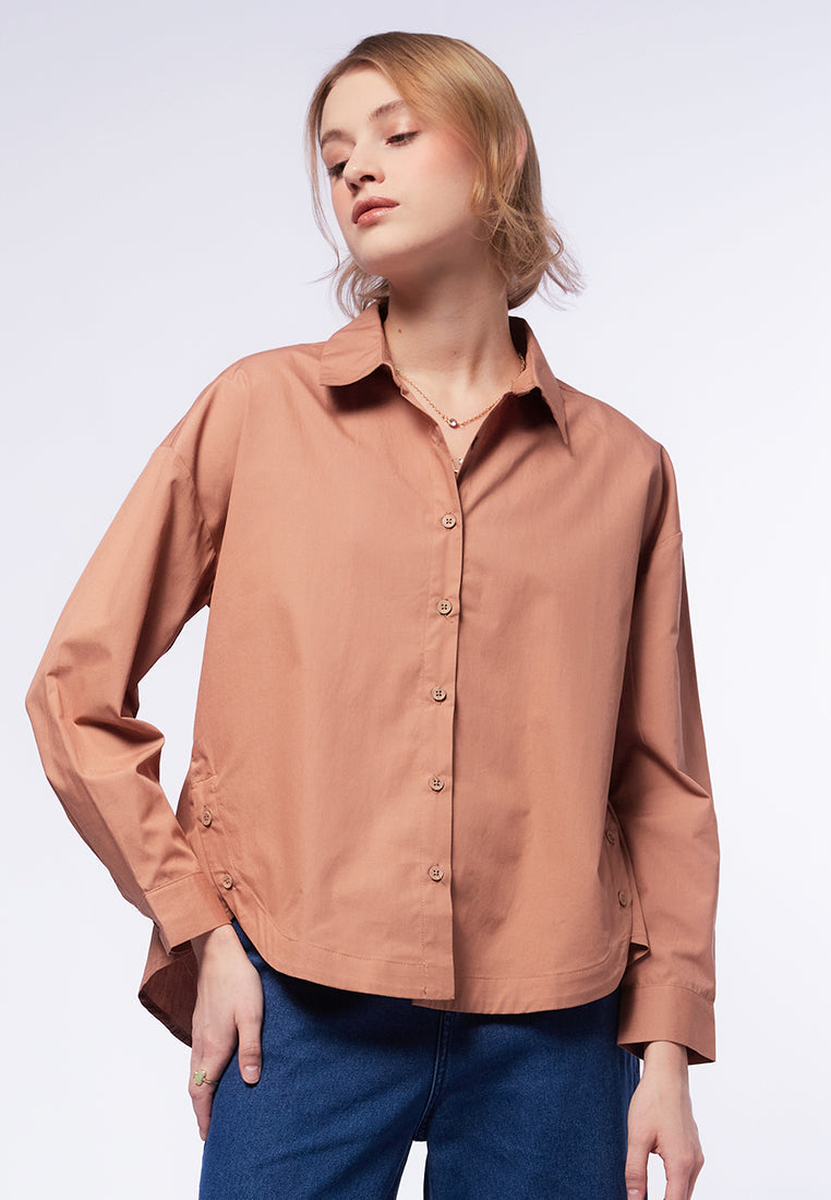 Long Sleeve Shirt with Side Button