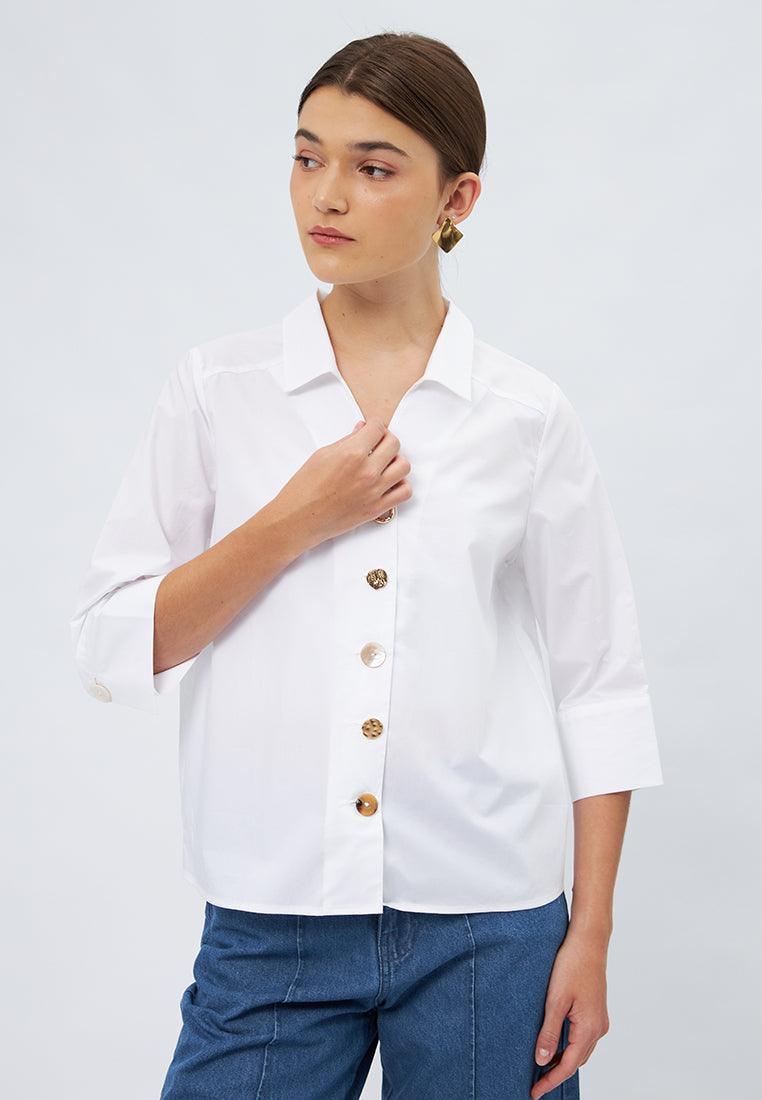3/4 Sleeve Loose Blouse