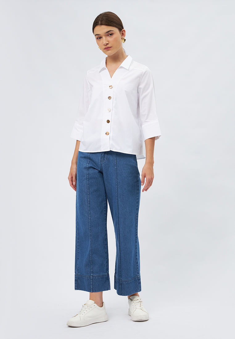 3/4 Sleeve Loose Blouse