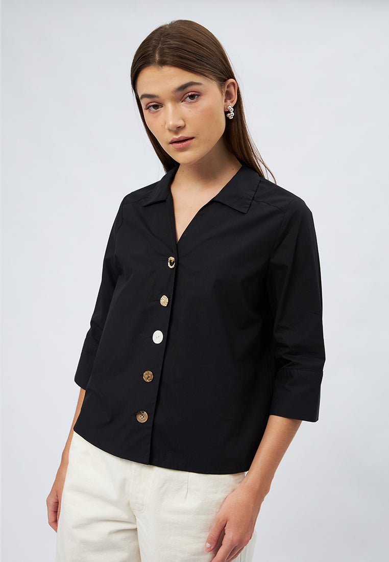 3/4 Sleeve Loose Blouse