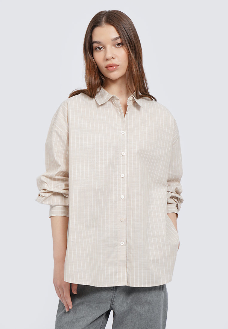 Striped Long Sleeve Blouse