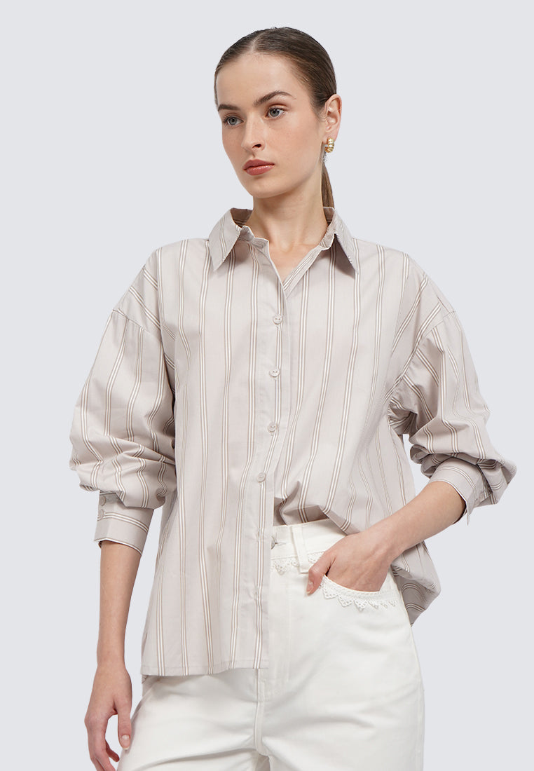 Long Sleeve Printed Blouse