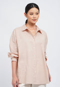 Embroidered Long Sleeve Loose Blouse