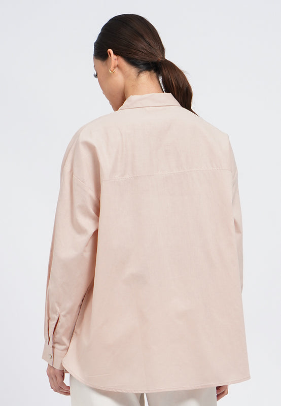 Embroidered Long Sleeve Loose Blouse