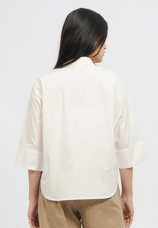 V-Neck Wide Sleeve Blouse