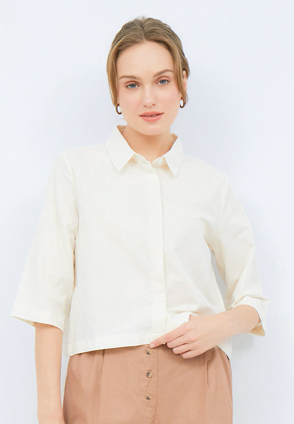 Short Sleeve Boxy Blouse