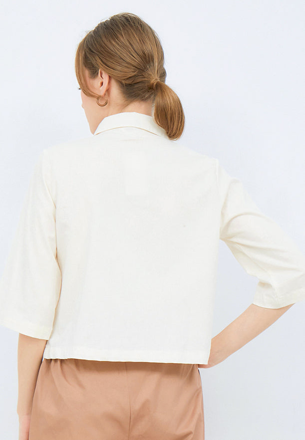 Short Sleeve Boxy Blouse