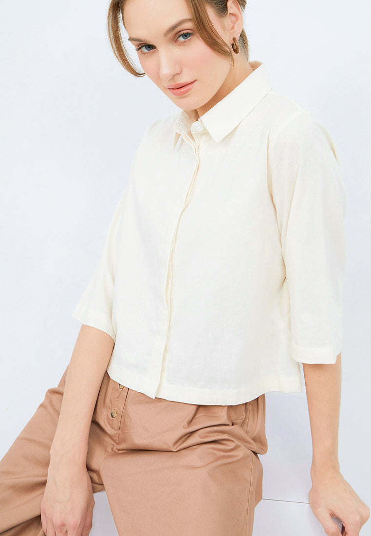 Short Sleeve Boxy Blouse