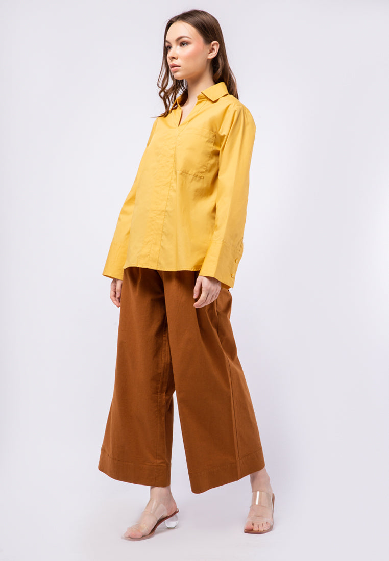 Wide Sleeves Loose Blouse