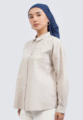 Embroidered Long Sleeve Linen Shirt