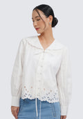 Embroidered Collar Blouse