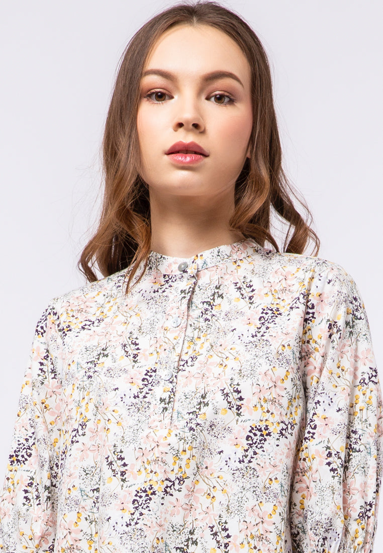 3/4 Sleeve Printed Blouse