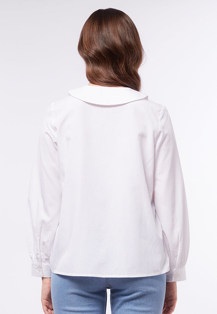 Peterpan Collar Long Sleeve Blouse