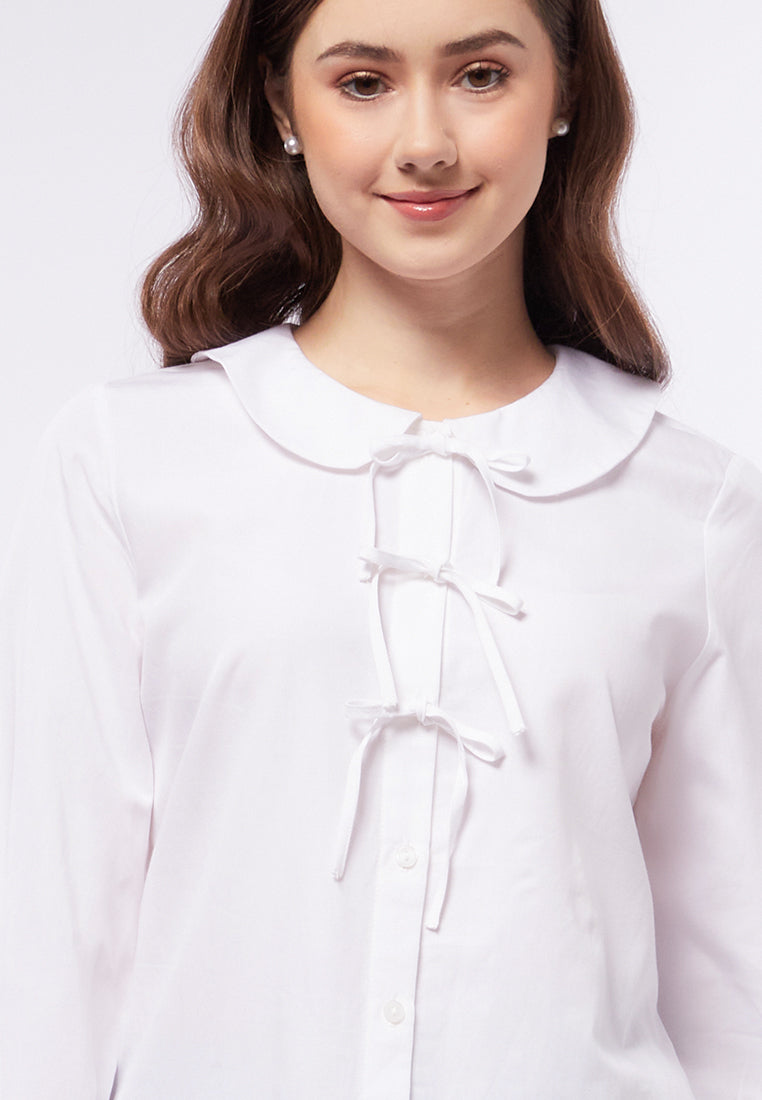 Peterpan Collar Long Sleeve Blouse