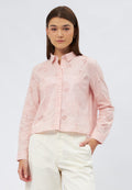 Long Sleeve Eyelet Blouse