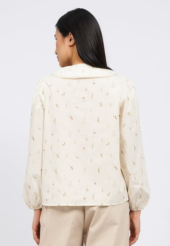 Long Sleeve Printed Blouse