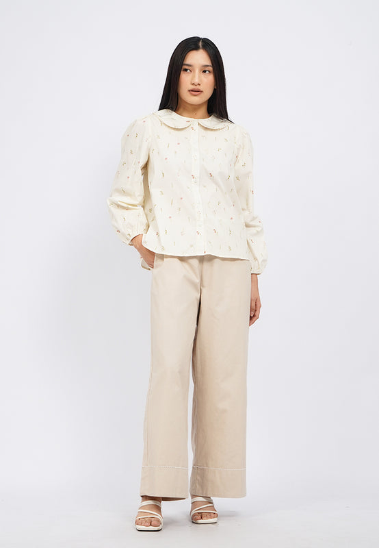 Long Sleeve Printed Blouse