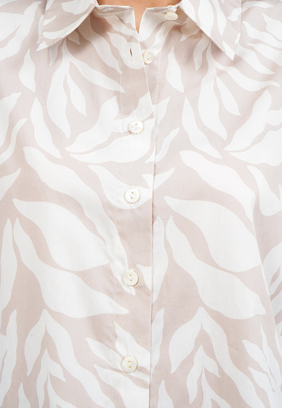 Oversized Long Sleeve Printed Shirt