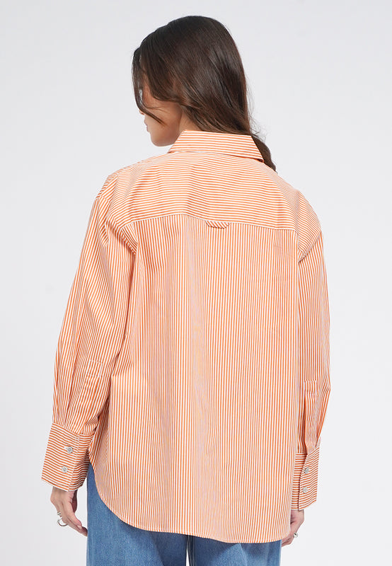 Long Sleeve Stripes Blouse