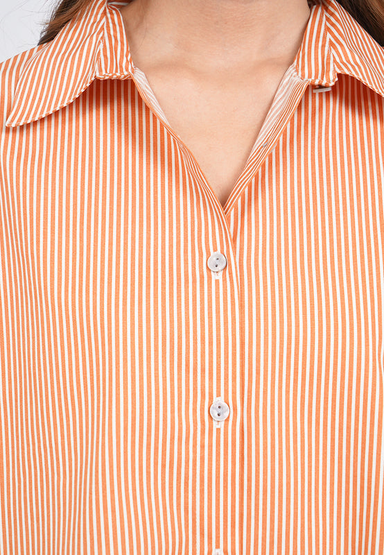 Long Sleeve Stripes Blouse