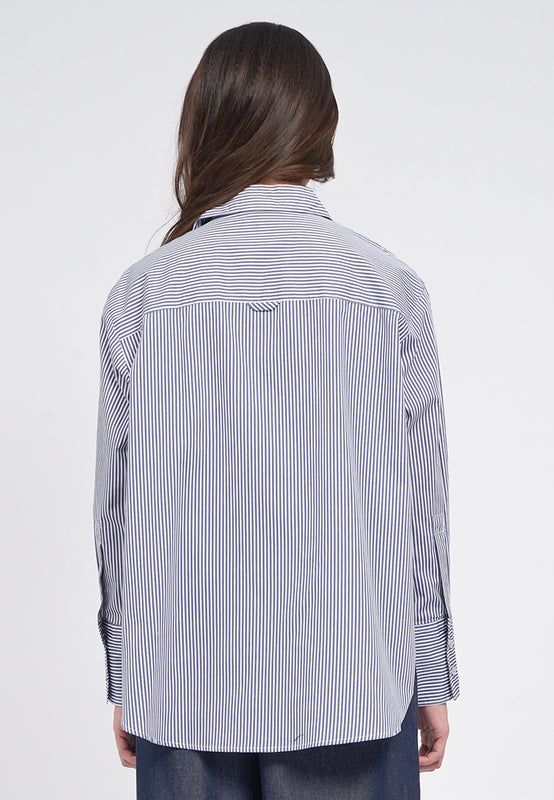 Long Sleeve Stripes Blouse