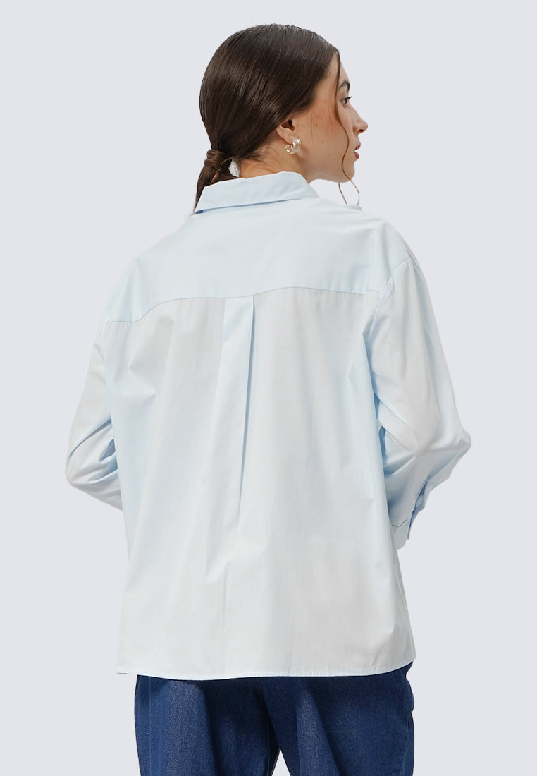 Flower Details Long Sleeve Shirt