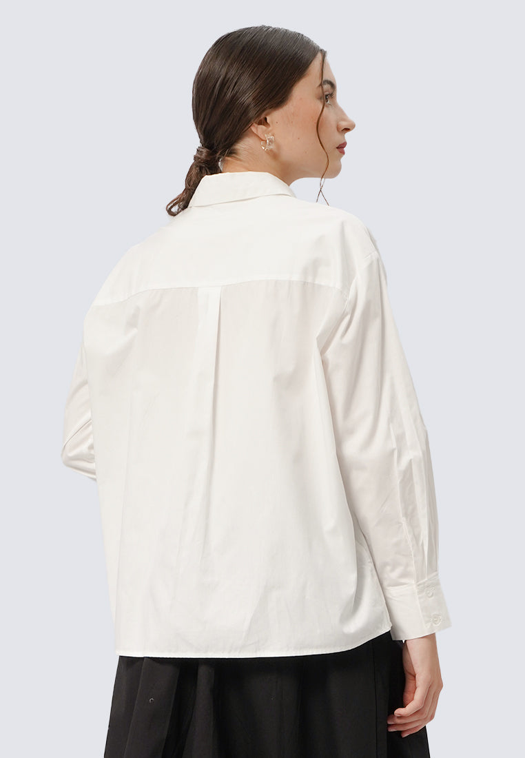 Flower Details Long Sleeve Shirt